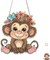 DIY Hanging Diamonds Painting Pendant Kit Monkey, 5D Special Gem Art Painting Kit Ornament, Acrylic Diamond Art Board Kit Animal, Double Sided